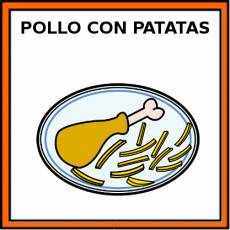POLLO CON PATATAS - Pictograma (color)