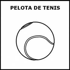 PELOTA DE TENIS - Pictograma (blanco y negro)