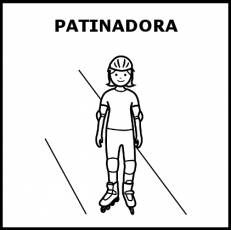 PATINADORA - Pictograma (blanco y negro)