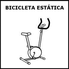 BICICLETA ESTÁTICA - Pictograma (blanco y negro)