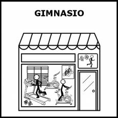 GIMNASIO (ENTORNO) - Pictograma (blanco y negro)