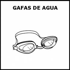 GAFAS DE AGUA - Pictograma (blanco y negro)