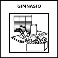 GIMNASIO - Pictograma (blanco y negro)