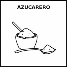 AZUCARERO - Pictograma (blanco y negro)