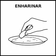 ENHARINAR - Pictograma (blanco y negro)