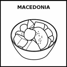 MACEDONIA (FRUTA) - Pictograma (blanco y negro)