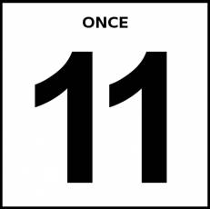 ONCE - Pictograma (blanco y negro)