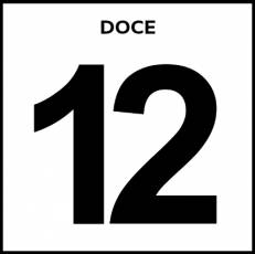 DOCE - Pictograma (blanco y negro)