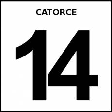 CATORCE - Pictograma (blanco y negro)