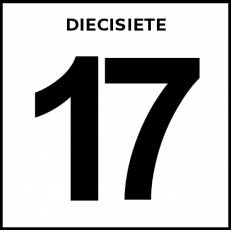 DIECISIETE - Pictograma (blanco y negro)