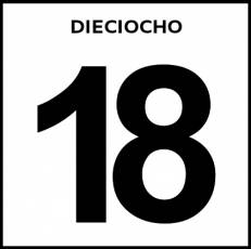 DIECIOCHO - Pictograma (blanco y negro)
