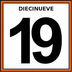 DIECINUEVE - Pictograma (color)