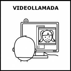 VIDEOLLAMADA - Pictograma (blanco y negro)