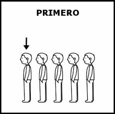 PRIMERO - Pictograma (blanco y negro)