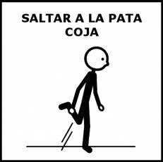 SALTAR A LA PATA COJA - Pictograma (blanco y negro)
