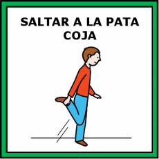 SALTAR A LA PATA COJA - Pictograma (color)