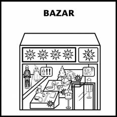 BAZAR - Pictograma (blanco y negro)