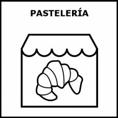 PASTELERÍA - Pictograma (blanco y negro)