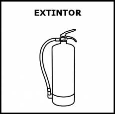 EXTINTOR - Pictograma (blanco y negro)