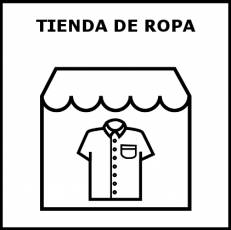 TIENDA DE ROPA - Pictograma (blanco y negro)
