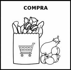 COMPRA - Pictograma (blanco y negro)