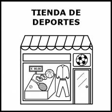 TIENDA DE DEPORTES - Pictograma (blanco y negro)