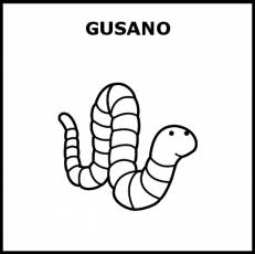 GUSANO - Pictograma (blanco y negro)