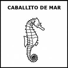 CABALLITO DE  MAR - Pictograma (blanco y negro)