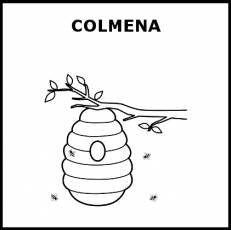COLMENA - Pictograma (blanco y negro)