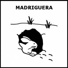 MADRIGUERA - Pictograma (blanco y negro)