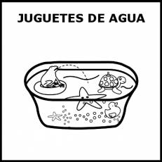 JUGUETES DE AGUA - Pictograma (blanco y negro)