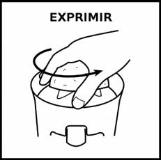 EXPRIMIR - Pictograma (blanco y negro)