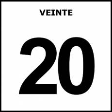 VEINTE - Pictograma (blanco y negro)