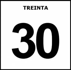 TREINTA - Pictograma (blanco y negro)