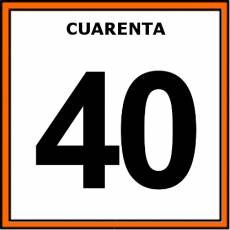 CUARENTA - Pictograma (color)