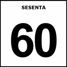SESENTA - Pictograma (blanco y negro)
