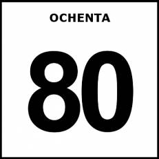 OCHENTA - Pictograma (blanco y negro)