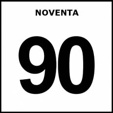 NOVENTA - Pictograma (blanco y negro)