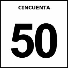 CINCUENTA - Pictograma (blanco y negro)