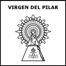 VIRGEN DEL PILAR - Pictograma (blanco y negro)