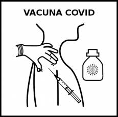 VACUNA COVID - Pictograma (blanco y negro)