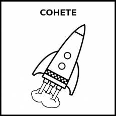 COHETE - Pictograma (blanco y negro)