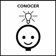 CONOCER - Pictograma (blanco y negro)