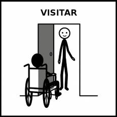 VISITAR (EN SILLA) - Pictograma (blanco y negro)