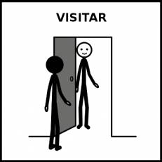 VISITAR - Pictograma (blanco y negro)
