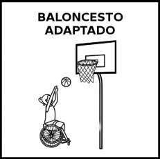 BALONCESTO ADAPTADO - Pictograma (blanco y negro)
