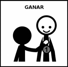 GANAR - Pictograma (blanco y negro)