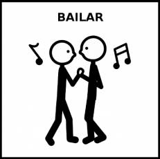 BAILAR - Pictograma (blanco y negro)