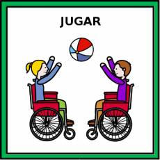 JUGAR (EN SILLA) - Pictograma (color)