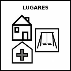 LUGARES - Pictograma (blanco y negro)